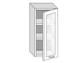 19.40.3 Шкаф настенный (h=913) на 400мм с 1-ой стекл. дверцей в Карабаше - karabash.mebel74.com | фото