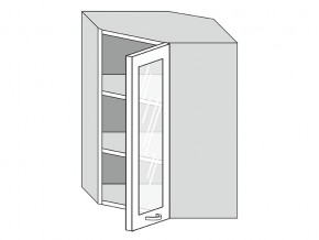 19.60.3у Шкаф настенный (h=913) угловой на 600мм со стекл. дверцей в Карабаше - karabash.mebel74.com | фото