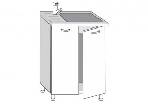 2.60.2мн Шкаф-стол на 600мм под накладную мойку с 2-мя дверцами в Карабаше - karabash.mebel74.com | фото