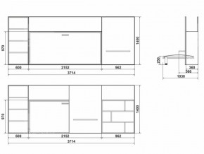 Детская стенка Компакт стандарт с кроватью Смарт 3 в Карабаше - karabash.mebel74.com | фото 3