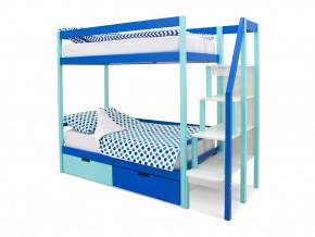 Двухъярусная кровать Svogen с ящиками мятно-синий в Карабаше - karabash.mebel74.com | фото