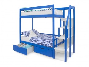 Двухъярусная кровать Svogen с ящиками синий в Карабаше - karabash.mebel74.com | фото 2