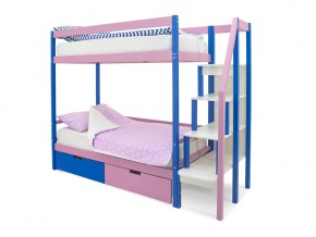 Двухъярусная кровать Svogen с ящиками синий-лаванда в Карабаше - karabash.mebel74.com | фото