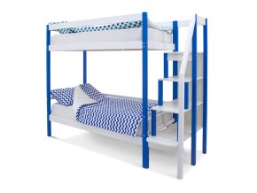 Двухъярусная кровать Svogen сине-белый в Карабаше - karabash.mebel74.com | фото 1