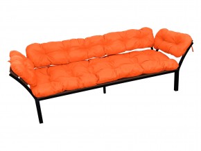 Диван Дачный с подлокотниками оранжевая подушка в Карабаше - karabash.mebel74.com | фото