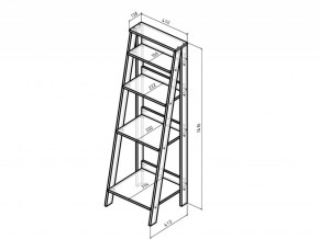 Этажерка Лофт белый в Карабаше - karabash.mebel74.com | фото 2