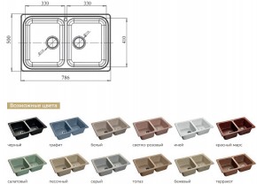 Каменная мойка GranFest Standart GF-S780K в Карабаше - karabash.mebel74.com | фото 2