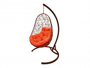 Кокон Овал с ротангом оранжевая подушка в Карабаше - karabash.mebel74.com | фото