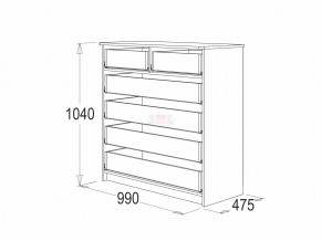 Комод 6 фант венге-млечный дуб в Карабаше - karabash.mebel74.com | фото 3