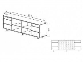 Комодино Moderno-2200 Ф1 в Карабаше - karabash.mebel74.com | фото 3