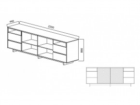 Комодино Moderno-2200 Ф4 в Карабаше - karabash.mebel74.com | фото 4