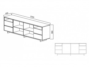 Комодино Moderno-2200 Ф6 в Карабаше - karabash.mebel74.com | фото 4