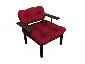 Кресло Дачное бордовая подушка в Карабаше - karabash.mebel74.com | фото