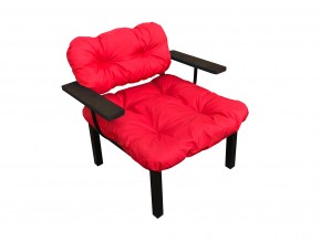 Кресло Дачное красная подушка в Карабаше - karabash.mebel74.com | фото 1