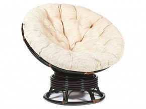 Кресло-качалка Papasan w 23/01 B с подушкой Antique brown, ткань Старт в Карабаше - karabash.mebel74.com | фото