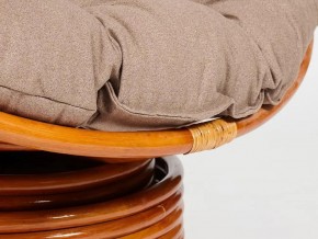 Кресло-качалка Papasan w 23/01 B с подушкой Cognac, экошерсть Коричневый в Карабаше - karabash.mebel74.com | фото 2