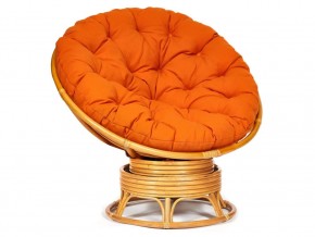 Кресло-качалка Papasan w 23/01 B с подушкой Honey, ткань Оранжевый в Карабаше - karabash.mebel74.com | фото