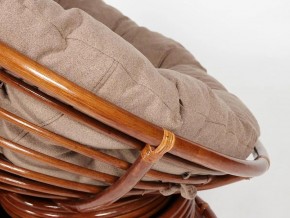 Кресло-качалка Papasan w 23/01 B с подушкой Pecan, экошерсть Коричневый в Карабаше - karabash.mebel74.com | фото 3