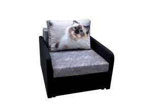 Кресло кровать Канзасик с подлокотниками кот голубые глаза в Карабаше - karabash.mebel74.com | фото