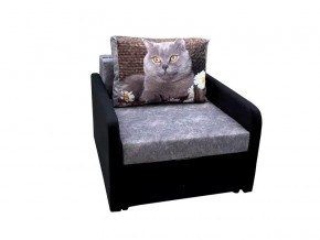 Кресло кровать Канзасик с подлокотниками кот с ромашкой в Карабаше - karabash.mebel74.com | фото