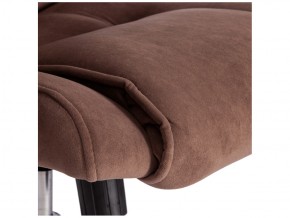 Кресло офисное Bergamo хром флок коричневый в Карабаше - karabash.mebel74.com | фото 4