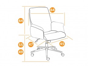 Кресло офисное York флок серый в Карабаше - karabash.mebel74.com | фото 2