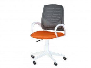 Кресло оператора Ирис white стандарт черный/оранжевый в Карабаше - karabash.mebel74.com | фото 3