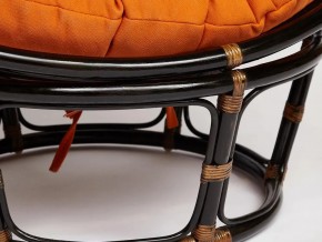 Кресло Papasan 23/01 W с подушкой Antique brown, ткань Оранжевый в Карабаше - karabash.mebel74.com | фото 3