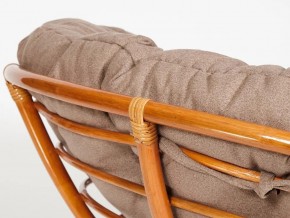 Кресло Papasan 23/01 W с подушкой Cognac, экошерсть Коричневый в Карабаше - karabash.mebel74.com | фото 3