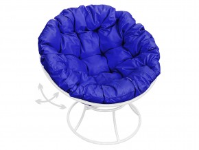Кресло Папасан пружинка без ротанга синяя подушка в Карабаше - karabash.mebel74.com | фото
