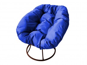 Кресло Пончик без ротанга синяя подушка в Карабаше - karabash.mebel74.com | фото