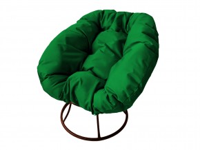Кресло Пончик без ротанга зелёная подушка в Карабаше - karabash.mebel74.com | фото