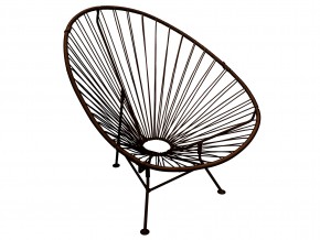 Кресло Ракушка с ротангом коричневый в Карабаше - karabash.mebel74.com | фото 1