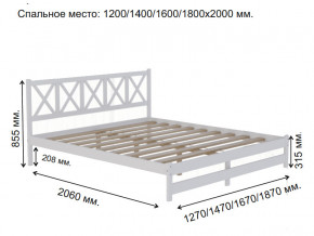 Кровать 2-х спальная Аист-8 Классика белый 1200х2000 мм в Карабаше - karabash.mebel74.com | фото 2