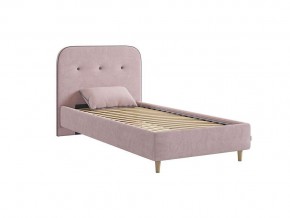 Кровать 900 Лео велюр нежно-розовый в Карабаше - karabash.mebel74.com | фото 3