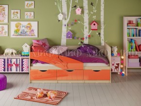 Кровать Дельфин 1600 Оранжевый металлик в Карабаше - karabash.mebel74.com | фото 1