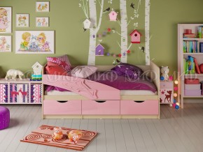 Кровать Дельфин 1600 Розовый металлик в Карабаше - karabash.mebel74.com | фото 1