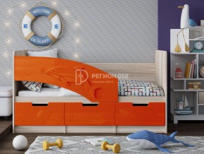 Кровать Дельфин-6 МДФ 1600 Апельсин металлик в Карабаше - karabash.mebel74.com | фото