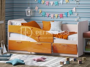 Кровать Дельфин МДФ 1600 Оранжевый металлик в Карабаше - karabash.mebel74.com | фото