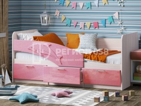 Кровать Дельфин МДФ 1600 Розовый металлик в Карабаше - karabash.mebel74.com | фото