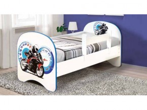 Кровать детская с фотопечатью без ящика Мотоцикл 800*1600 в Карабаше - karabash.mebel74.com | фото