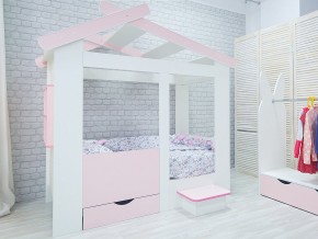 Кровать детская Теремок без ящика розовая в Карабаше - karabash.mebel74.com | фото 2