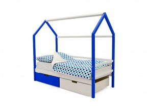 Кровать-домик Svogen с ящиками сине-белый в Карабаше - karabash.mebel74.com | фото
