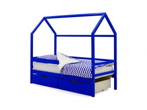 Кровать-домик Svogen с ящиками и бортиком синий в Карабаше - karabash.mebel74.com | фото 1