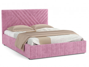 Кровать Гамма 1400 с основанием велюр тенерифе розовый в Карабаше - karabash.mebel74.com | фото