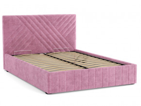 Кровать Гамма 1400 с основанием велюр тенерифе розовый в Карабаше - karabash.mebel74.com | фото 2