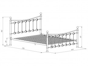 Кровать металлическая Эльда Черный/Золото в Карабаше - karabash.mebel74.com | фото 2