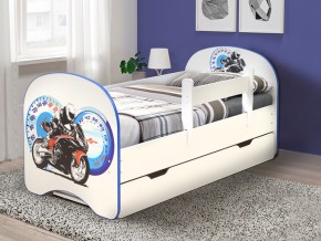 Кровать с фотопечатью с 1 ящиком Мотоцикл 800*1600 в Карабаше - karabash.mebel74.com | фото 1