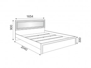 Кровать с настилом и мягкой спинкой Беатрис модуль 9 Дуб млечный в Карабаше - karabash.mebel74.com | фото 2