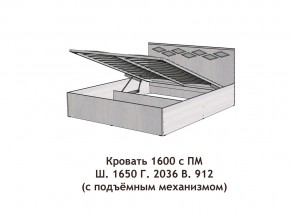 Кровать с подъёмный механизмом Диана 1600 в Карабаше - karabash.mebel74.com | фото 3